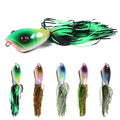 Wholesale FO034 10cm 10.5g Artificial Baits Lifelike Frog Fishing Lures with Long Skirts Tail
