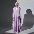 Modest Dubai Abaya with Matching Hijab Summer Islamic Women Kaftan Muslim Dress