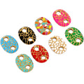 5Pcs Cute Stainless Steel Oval Crack Pig Nose Enamel Charms Pendants for Necklace Bracelet Findings DIY Jewelry Accessories Bulk