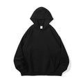 2025 New Arrival 520gsm Heavy Cotton Hoodies Plain Color French Terry Bilack Hoodie for Men