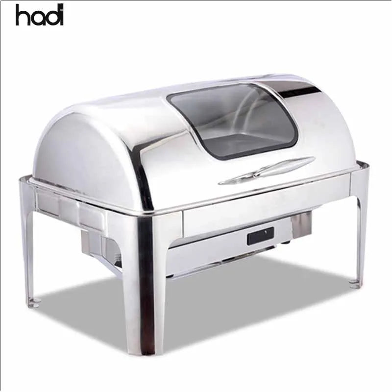 Other Hotel Kichin Hot& Restaurant Supplies Rectangle Roll Top 9l and 6l Digital Electric Chafing Dishes Luxury Buffet Stove