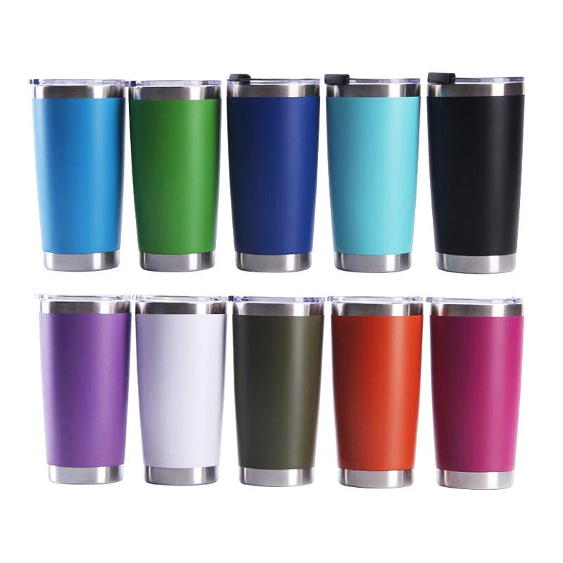 Termo 20 oz Custom Laser Engrave Oem 20 Ounce Blank Termos Sealed Beer Can Premium Camping Tumbler Cup With Straw Mug Bottle
