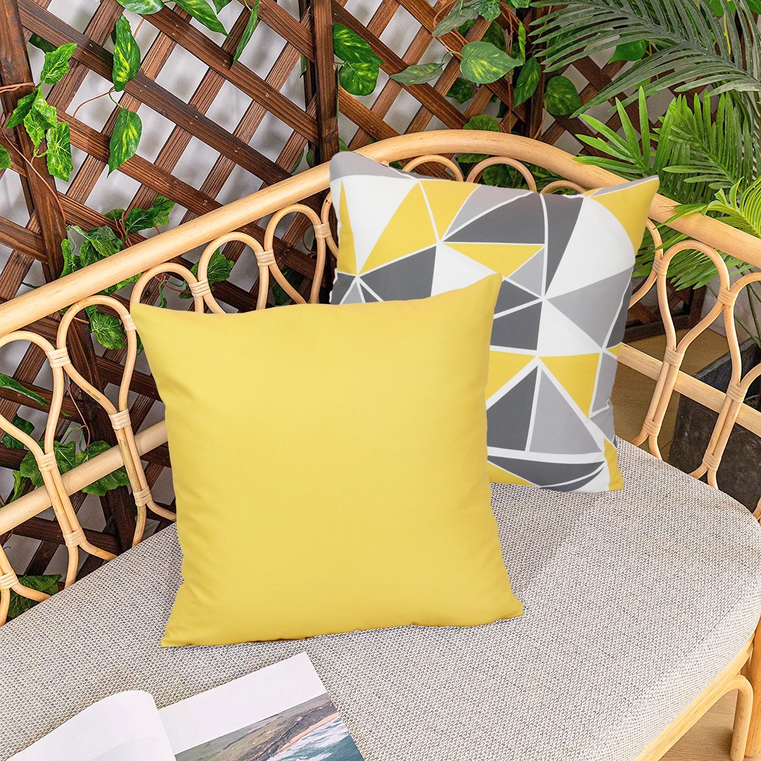 Custom Printing Outdoor Waterproof Cushions Throw Pillow Covers Square Pillowcases Cushions Covers for Couch Garden Patio