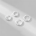 S925 Silver Minimalist Hoop Earrings Rhombus Cut Hexagon Fashion Earrings Wholesale Basic Unisex Earings Women Men