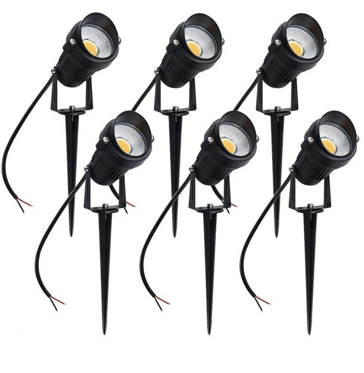 12V Electric LED Garden Pathway Spike Spot Lights IP65 Waterproof Outdoor RGB Decorative Landscape Lights