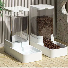 Gravity Pet Feeder and Water Dispenser Set Automatic Dog Feeder and Water Dispenser for Dogs Cats Pets Animals Large Capacity