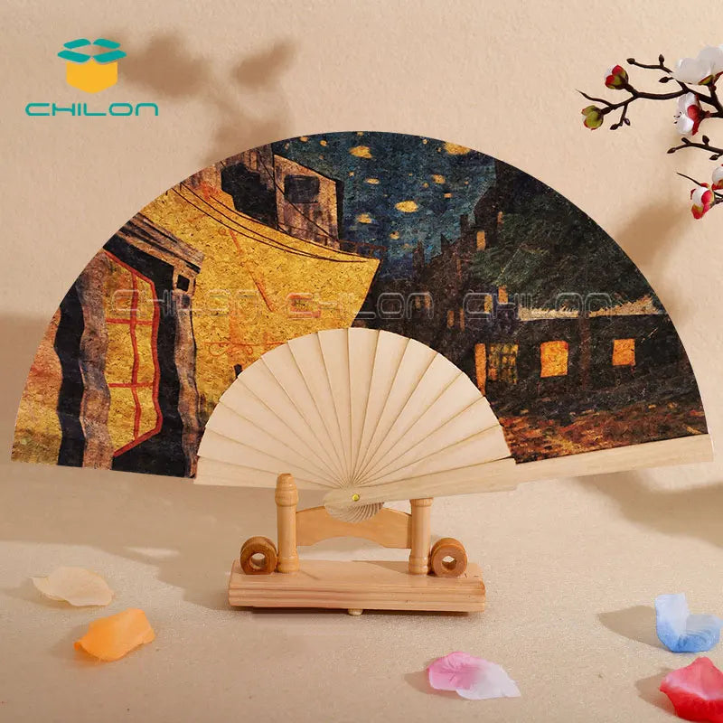 Wedding Decorative Spanish Wooden Fan White Wood Hand Fans Lady Fan