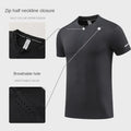 Men's Summer Quick-Drying Fitness Crewneck T-Shirt Breathable Casual Ice Silk Material for Marathon Running Perspiration Short