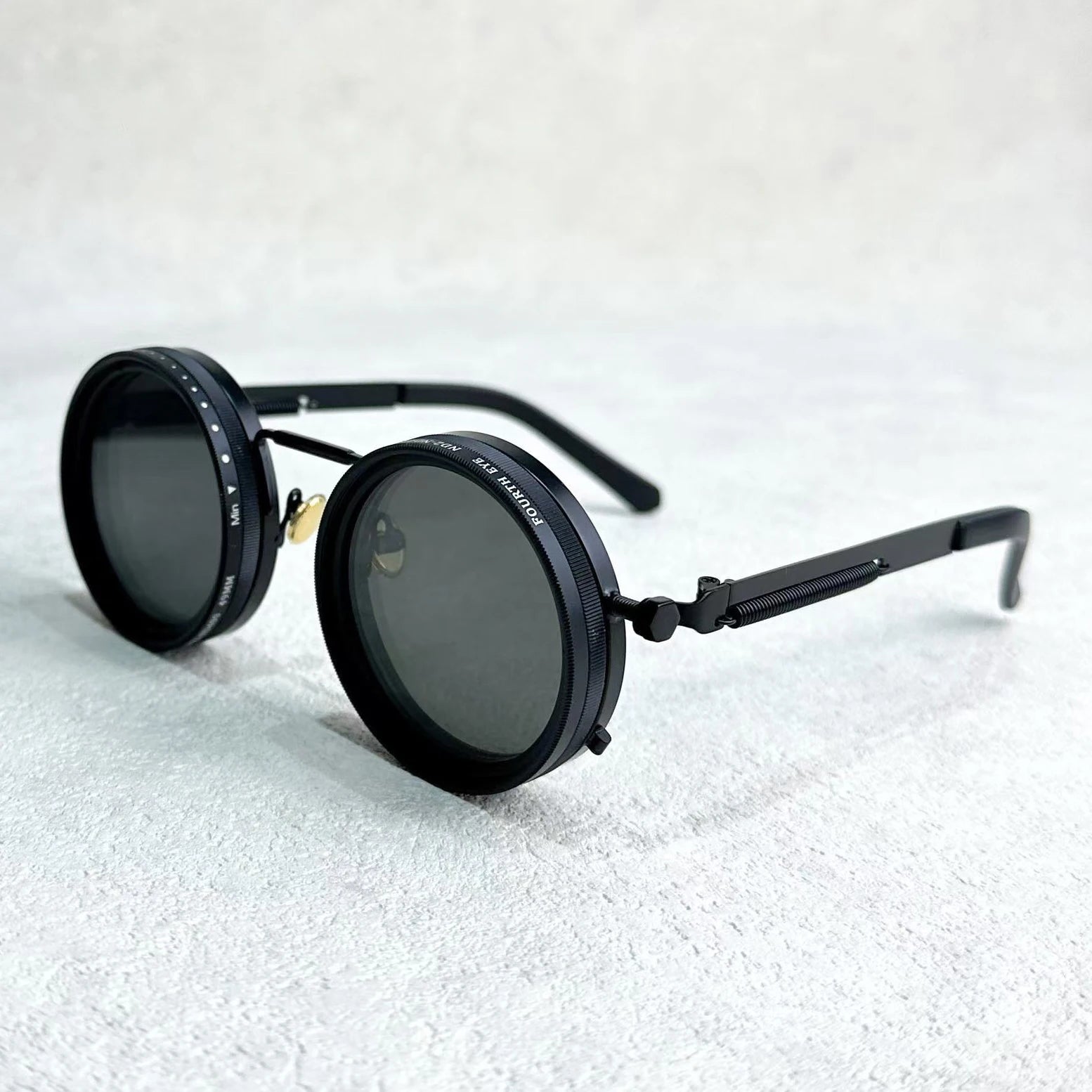 ND Filter Adjustable Sunglasses 9gears UV400 Fishing Polarized Shades Aperture Brightness Tint Adjustable Dimming Sunglasses