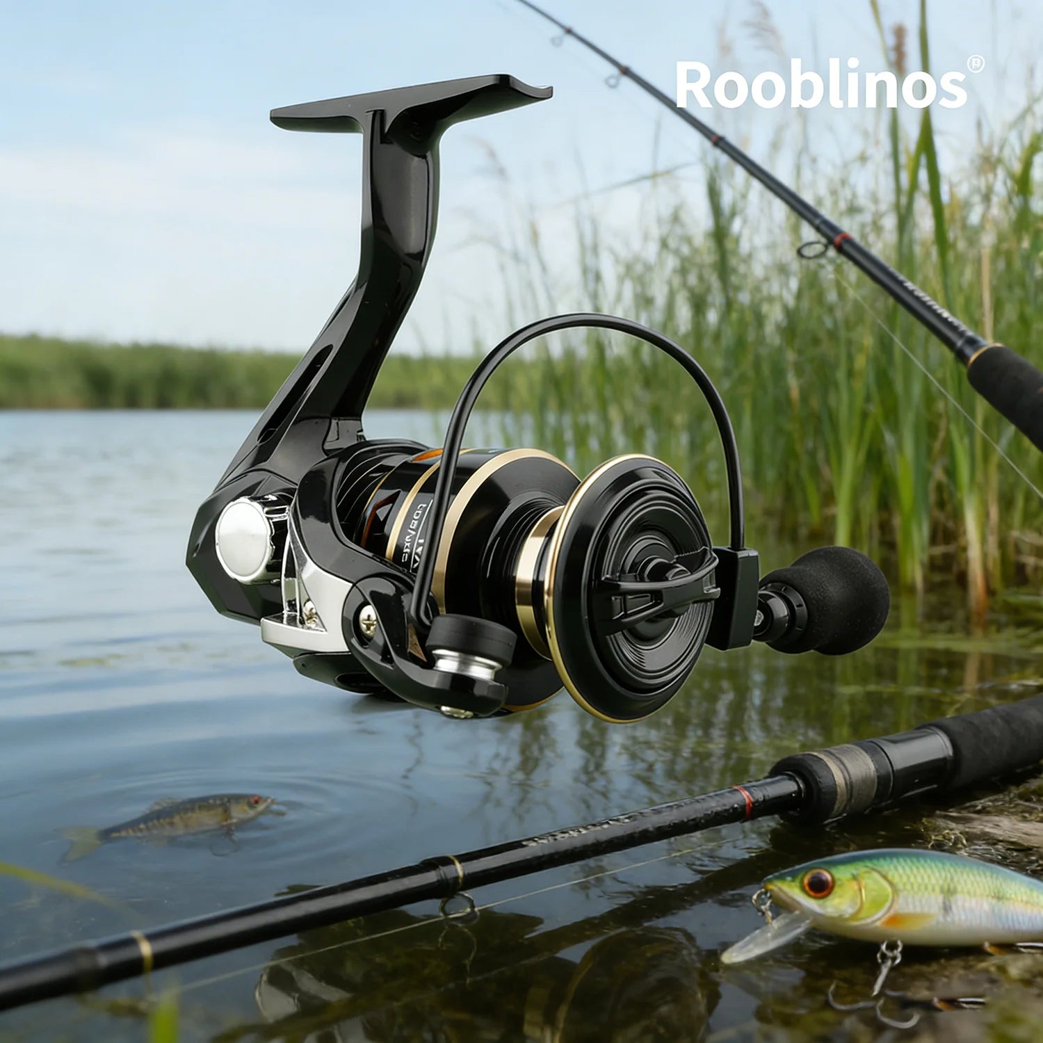 [Germany Stock] Rooblinos NX Spinning Fishing Reel 5.2:1 Gear Ratio 1000-7000 Series Fake Bait Nylon River Lake Stream