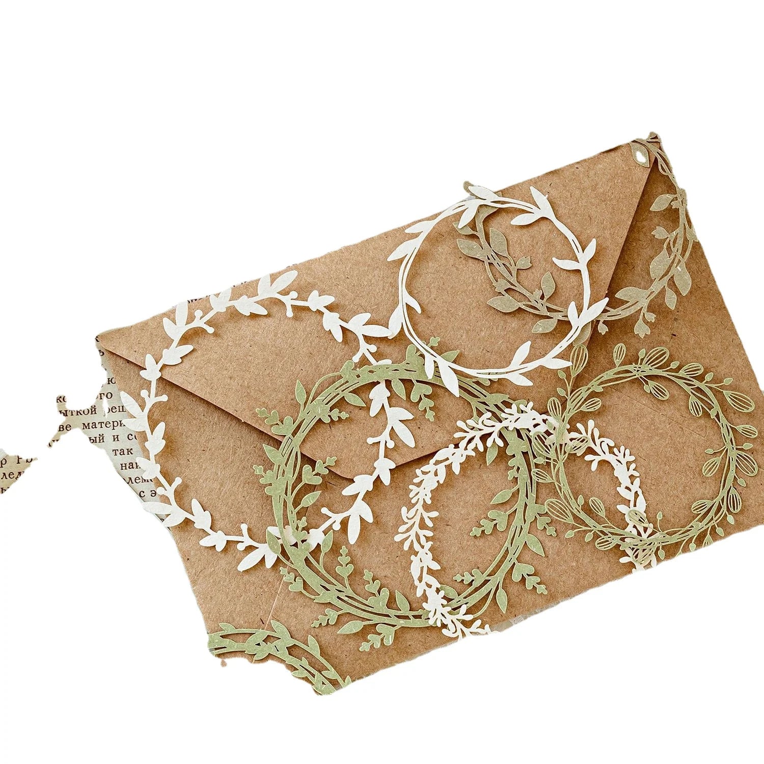 13pcs/pack Decorative Card Holder Whispering Between Flowers Series Hollow Border Lace Handbook Material 6 Options