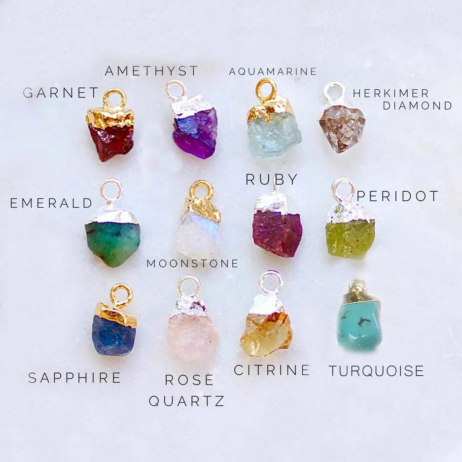 Wholesale Necklace Earrings Pendant Jewelry Accessories 12 Month Stone Ruby Birthstone Charm for Jewelry Making