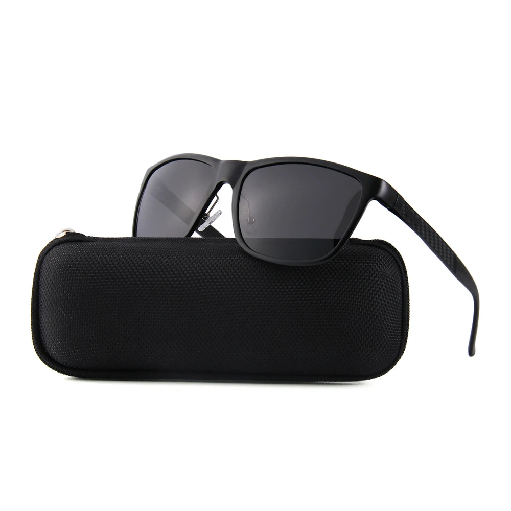 Men Polarized Sunglasses Aluminum Magnesium Sun Glasses Driving Glasses Rectangle Shades for Men