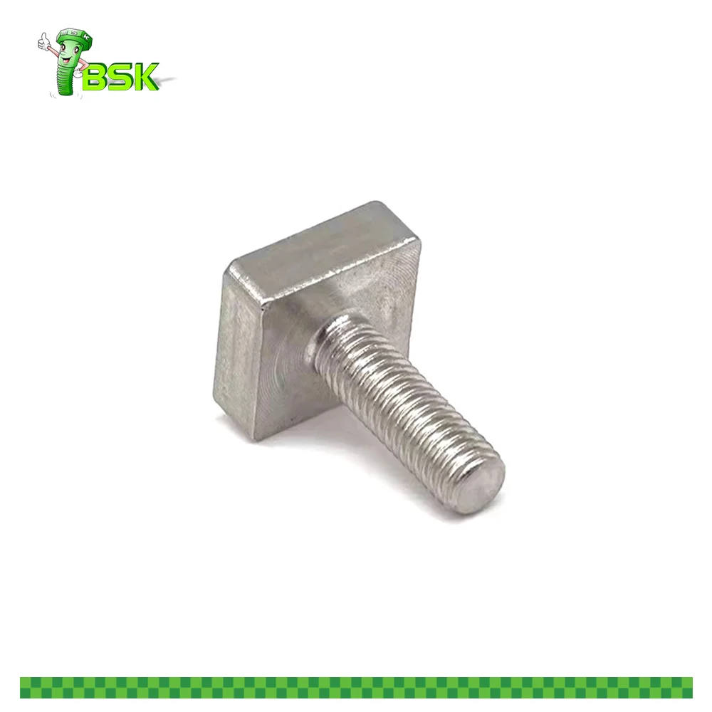 Fully Thread square Thread Bolt and Nut 304 316 Stainless Steel Grade M12 X 35mm square Head Screw Bolt