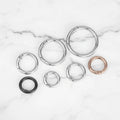 Wholesale Circle Snap Clip Hook O Ring Spring Buckle Metal Round Spring Carabiner for DIY Toy Keychain Pendant