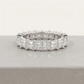 14K Gold Row Ring 5.5# White Gold Ring Radiant Cut Lab Diamond Engagement Ring