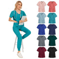 Quick Drying Breathable Elastic Sweat-absorbing Custom logo Short Sleeve Doctor Hospital Uniform Sets Nurse Uniforms Scrubs Suit