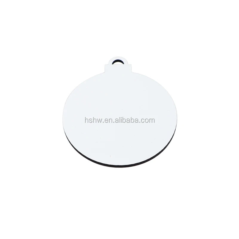 MDFSUB 80x95MM Double-sided Wood Sublimation & UV Printing Christmas Ball Bauble MDF Ornaments 6 Colors Modern Hanging Ornament