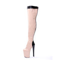 New Style Stripper 20cm Strip Pole Dance Big Size Exotic Dancer 8Inch Over the Knee Boots Round Toe Platform Long Boots Catwalk