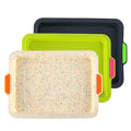 Manjia Diy Bakeware Mold Silicone Double Color Baking Pans Rectangular Cake Baking Tray Biscuit Bread Baking Pans