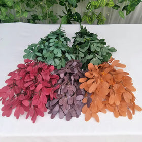 Wholesale 9-fork Artificial Green Peanut Leaves for Home Potted Decoration Materials