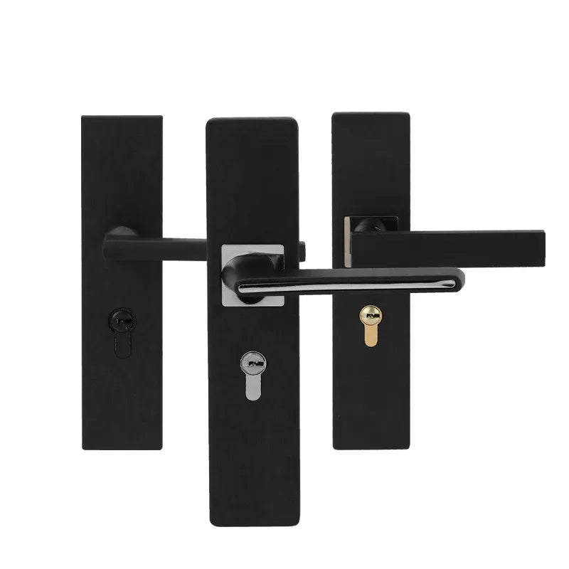 Modern Furniture Door Lock Simple Design All Iron Cast square Lever Bedroom Door Handle Lock Set