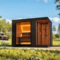 High Quality Modern Wet Steam Sauna Room Electric Computer Controlled Solid Hemlock Wood Combined Steam Shower for Villas