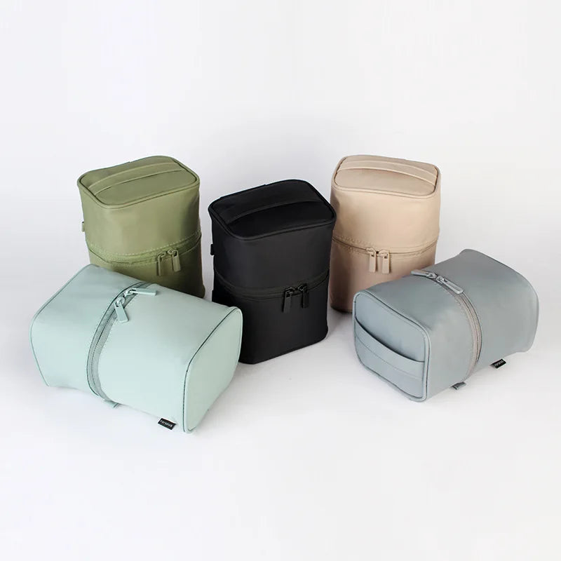 Factory Wholesale Ins Large Capacity Makeup Bag Portable Travel Toilet Cylinder Storage Travel Makeup Brush Bag Female Customs