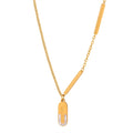 Personalized Design Fashion Brand Pendant Chains Stainless Steel Gold Plated Jewelry Necklace