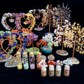 Wholesale Crystal Crafts Quartz Crystal Feng Shui Money Tree Natural Gemstone Ornament Crystal Tree With Agate Slice Base
