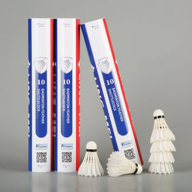 New Arrival Tournament Goose Feather Shuttlecock Lingmei Model 10 Two-Layer A+ Durability PU Cork Head