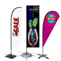 Flying Banner Outdoor Event Advertising Double Side Printing Aluminium Fiberglass Flagpole Rectangle Teardrop Feather Beach Flag