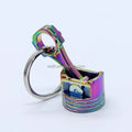 TURBOOST Neo Chrome Piston Engine Keychain Car Accessories Auto Parts Keyring
