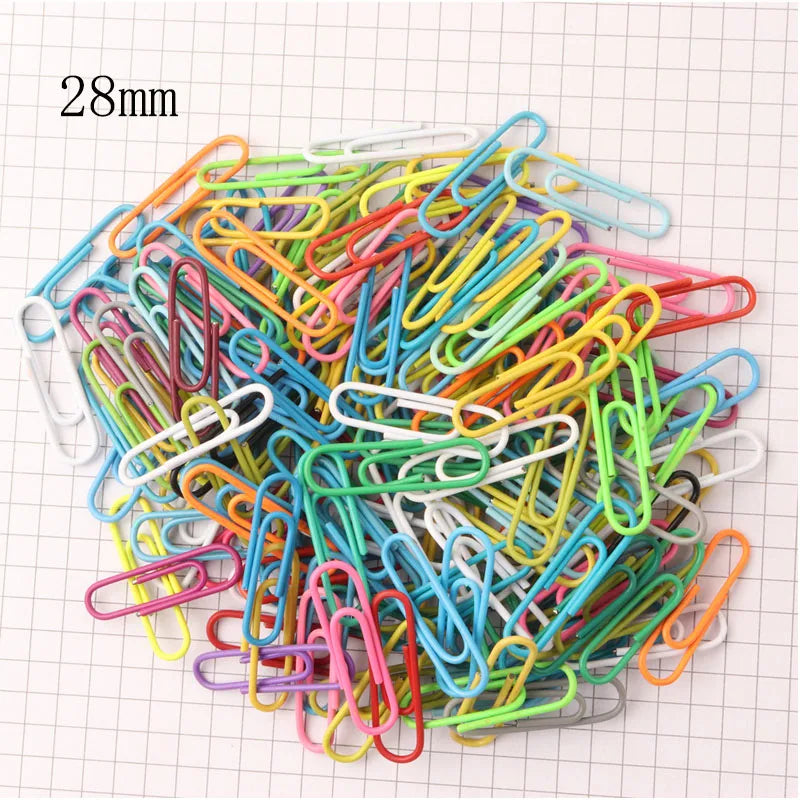 Colourful 28mm Metal Paperclip Custom Paper Clip
