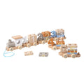 2024 Newest Design Wooden Digital Train Building Blocks Montessori Stacking Toys  for Toddlers 1-7 Birthday Gift