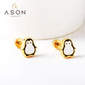 ASON Animals Stainless Steel Earring 18K Gold Plated Custom Lovely Screw Earrings Jewelry