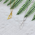 Wholesale Best Seller Delicate Jewish Israel Map Pendant Necklace 18k Gold Stainless Steel Palestine Fashion Jewelry Necklaces
