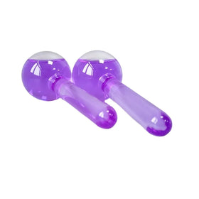 DIY Efficient Shipping Cooling Massage Roller Ball Cold Globes Ice Facial Massagers Purple Color Ice Roller for Face Eye Care Skin