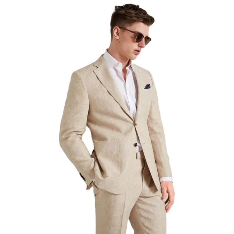Smart Casual New Arrival Men Suits Business Office Costume Homme Mens Spring Wedding Tuxedos Party Coat 2 Pieces Jacket Sets