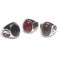 Brass Alloy With Precious Crystal Natural Stone Yinyang Ring Men Finger Rings Jewelry