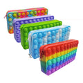 Student Kids Pop Push Pen Bag Case Decompression Pinch Pen Box Press Relief Silicone Popit Pencil Case for Kids Students