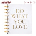 Printed Disc Bound Agenda Planner Spiral Bound Business Organizer in A5 A4 B5 Sizes Fabric & Kraft Paper Cover for Gifts