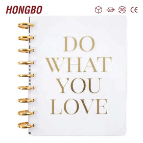 Printed Disc Bound Agenda Planner Spiral Bound Business Organizer in A5 A4 B5 Sizes Fabric & Kraft Paper Cover for Gifts