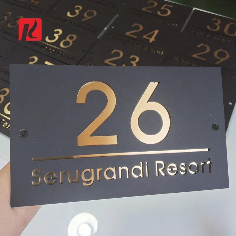 Kexian Custom House Name Plate Outdoor Indoor Door Sign Address Plaque House Number Plates
