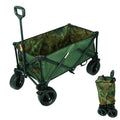GSD Outdoor Camping Collapsible Folding Wagon Cart Washable Heavy Duty Utility Beach Wagon Cart With Side Pocket and Brakes