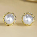 CAOSHI Factory Direct Sales Simple Style Pearl Earring for Fashion Party Wedding Gold Plated Stud Earrings Jewelry for Women OEM