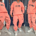 Custom Screen Print Logo 100% Cotton Sweat Suits Unisex Sweatshirts Jogger Set Tracksuit for Men Sweatpants and Hoodie Set