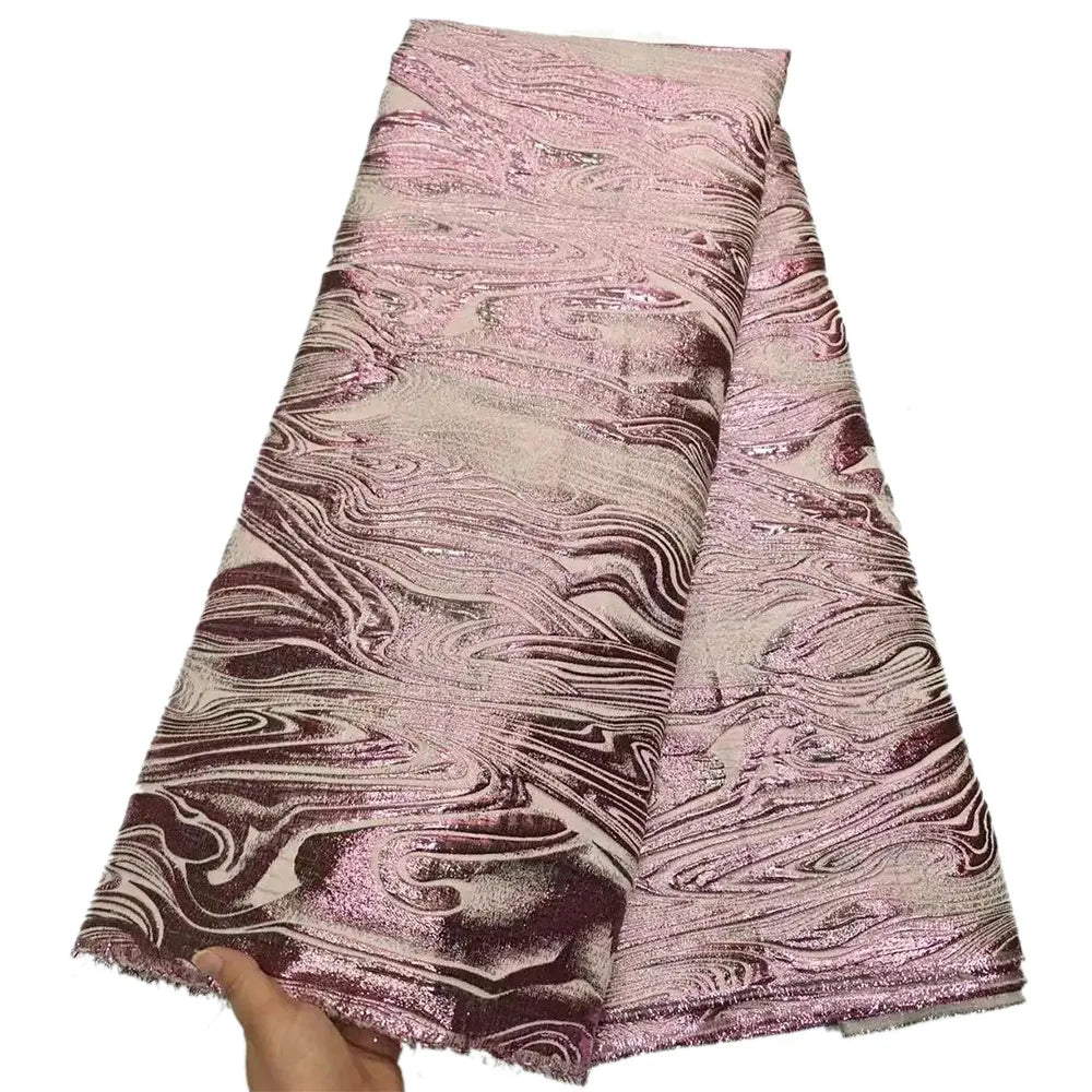 Jacquard Fabric Jacquard Brocade Fabric Elegant Embroidered Polyester Lace for Women's Dress