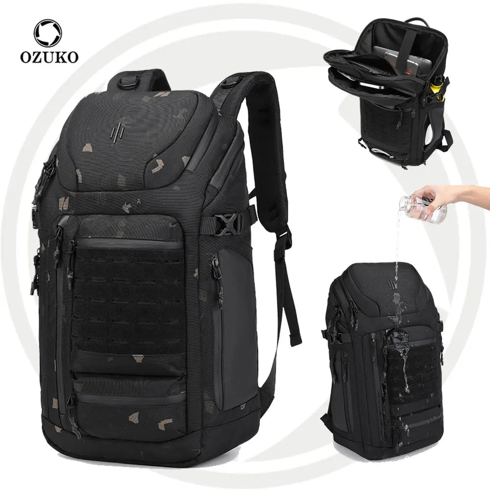 Ozuko 9746 Anti Theft Travel Backpack for Man Waterproof Custom Computer Laptop Business Bag Outdoor Hiking Backpack