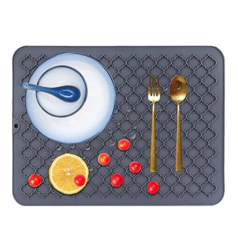 23.6x15.7inch Lantern Dish Drying Mats for Kitchen Counter Non-slip Easy to Clean Heat Resistant Mat Kitchen Gadgets Accessories